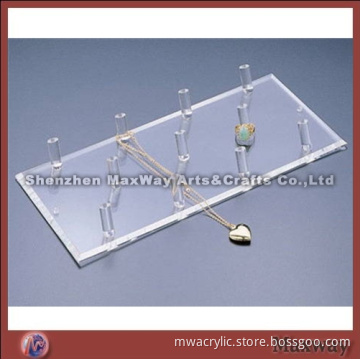 Square clear acrylic/lucite jewelry/necklace/ring display/holder stand